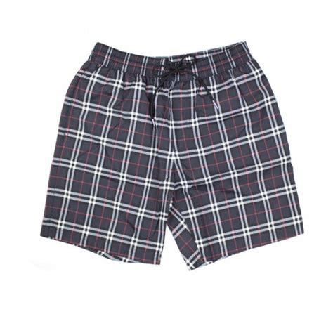 navy burberry shorts|burberry check shorts.